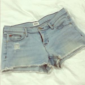 Hudson light wash denim shorts